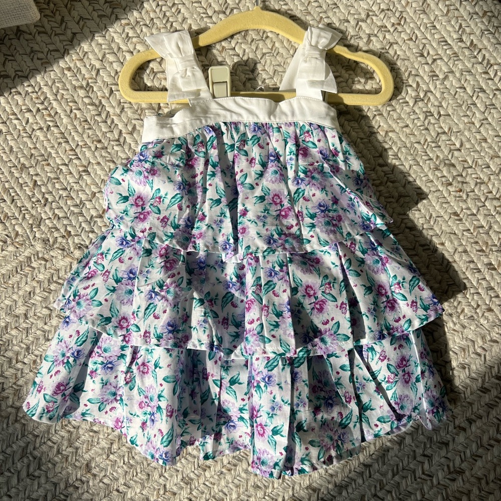 Janie and Jack Floral Dress with Bow Accents 6-12 months